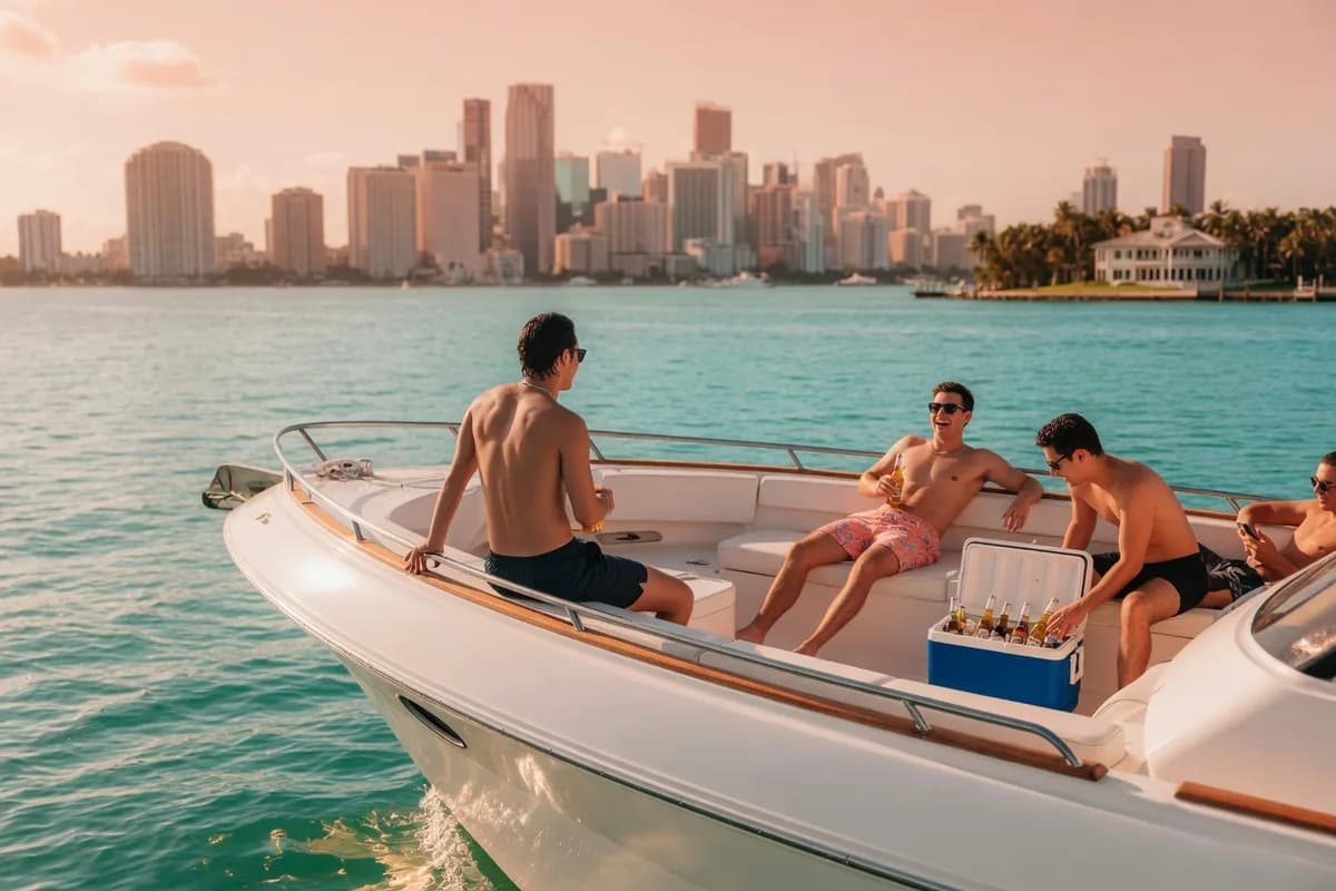 Private 50' Yacht Experience on Biscayne Bay